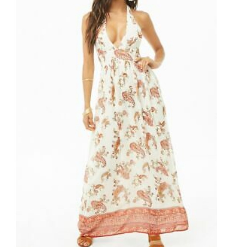 Paisley Halter Maxi Dress
